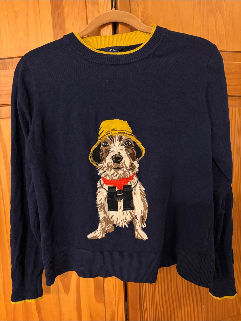 Joules Whimsical Dog Sweater British Style Cotton Blend US size 8